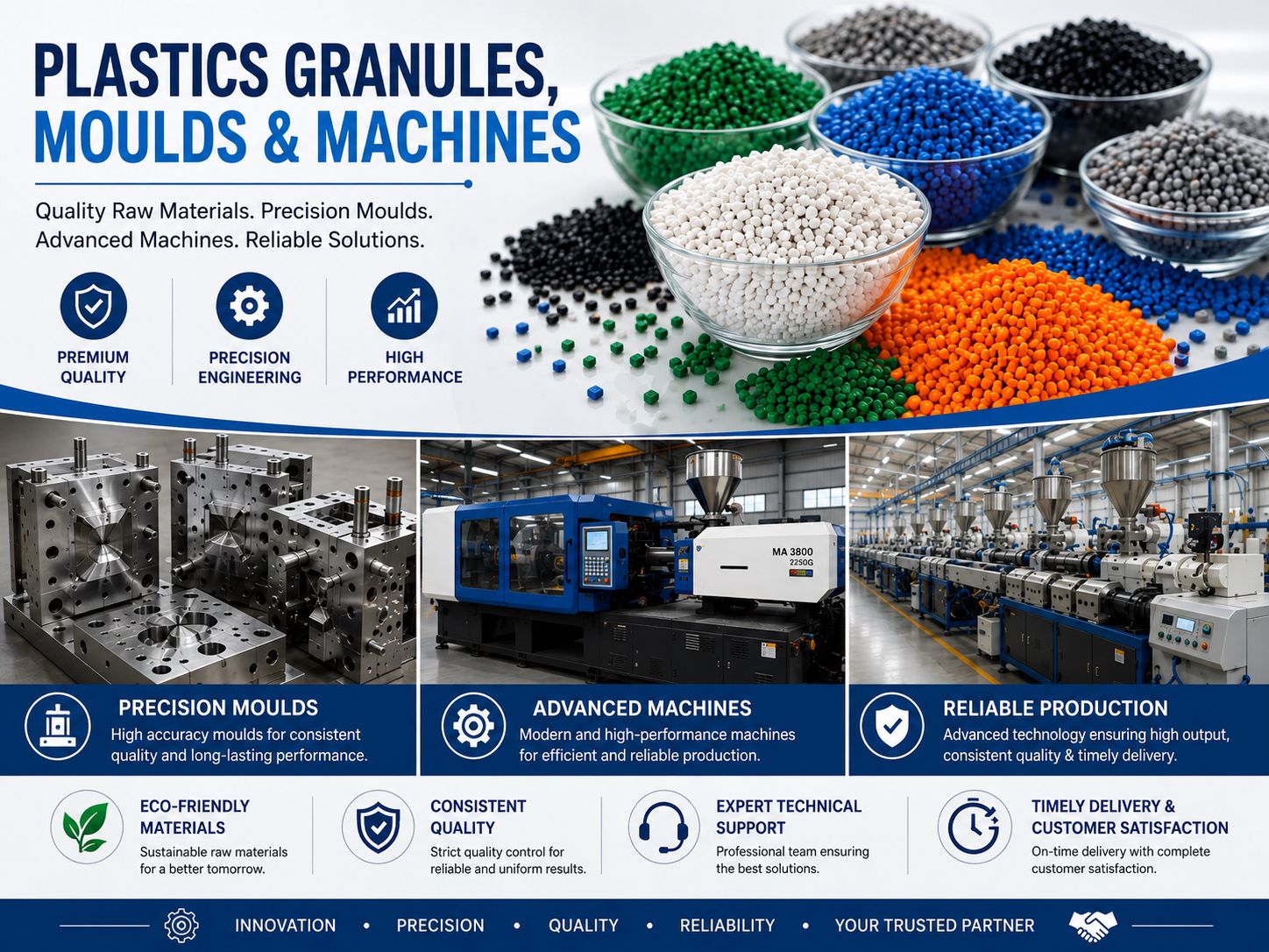 Plastics Granules, Moulds & Machines — Abastel integrated manufacturing